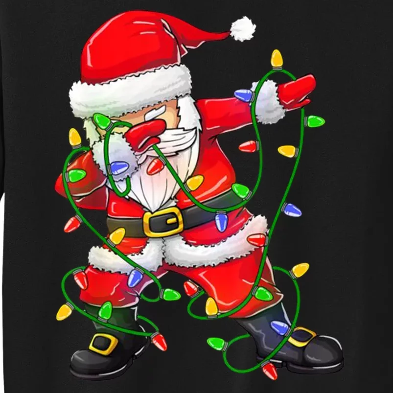 Cute Christmas Dabbing Santa Lights Sweatshirt