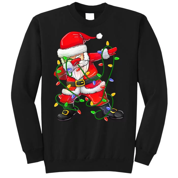 Cute Christmas Dabbing Santa Lights Sweatshirt