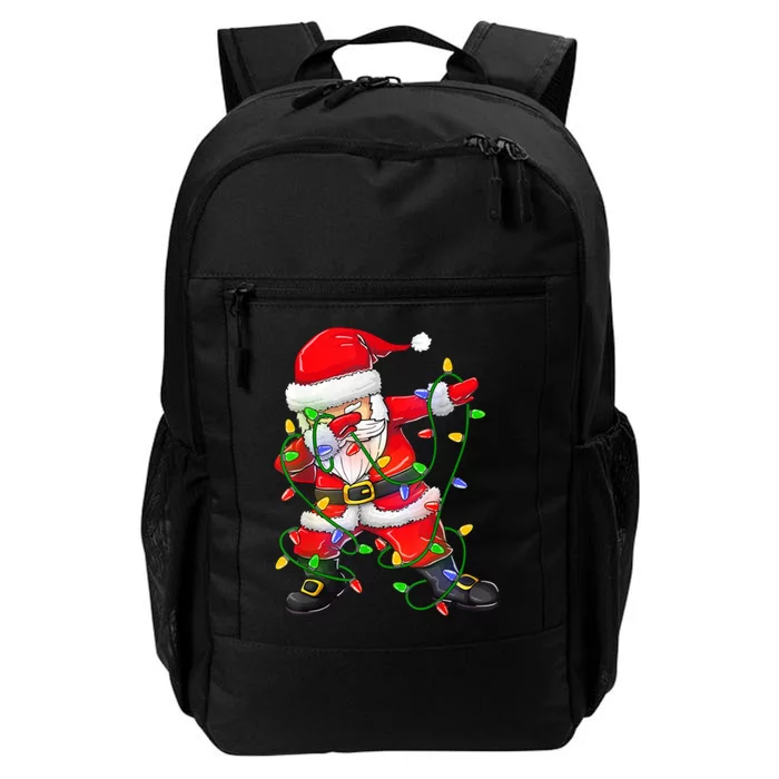 Cute Christmas Dabbing Santa Lights Daily Commute Backpack