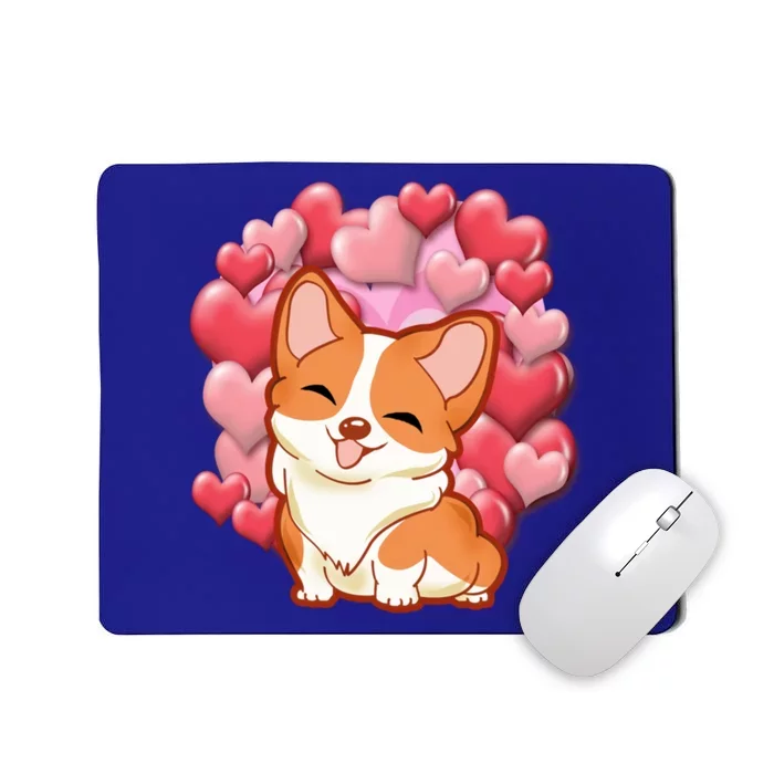 Cute Corgi Dog Valentines Day Love Heart Gift Cute Gift Mousepad