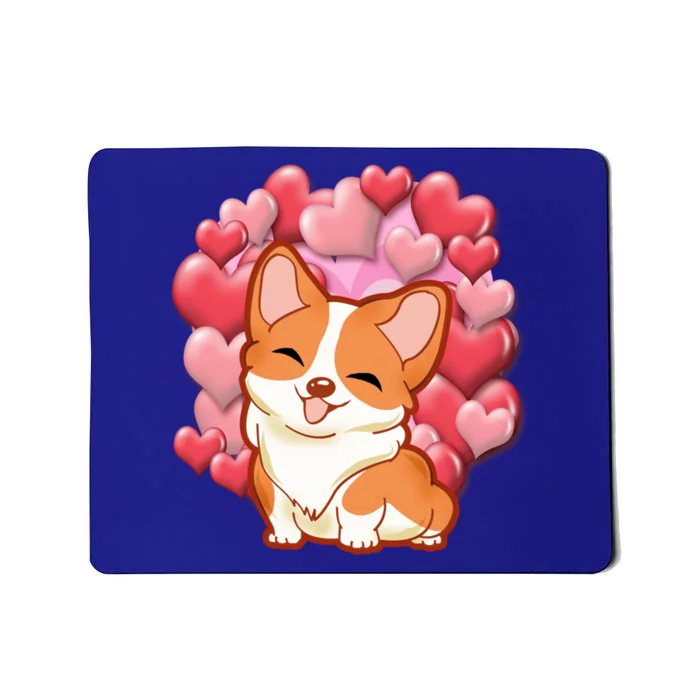 Cute Corgi Dog Valentines Day Love Heart Gift Cute Gift Mousepad