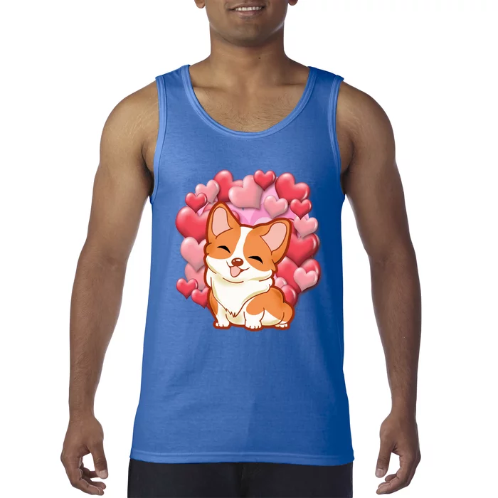 Cute Corgi Dog Valentines Day Love Heart Gift Cute Gift Tank Top