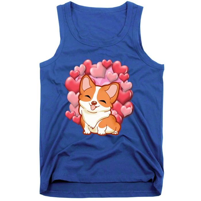 Cute Corgi Dog Valentines Day Love Heart Gift Cute Gift Tank Top