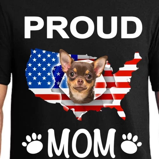 Chihuahua Chihuahua Dog Chihuahua Proud Patriot Mom Meaningful Gift Pajama Set