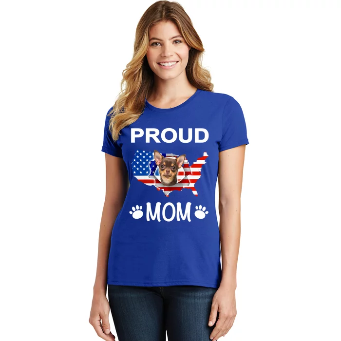 Chihuahua Chihuahua Dog Chihuahua Proud Patriot Mom Meaningful Gift Women's T-Shirt