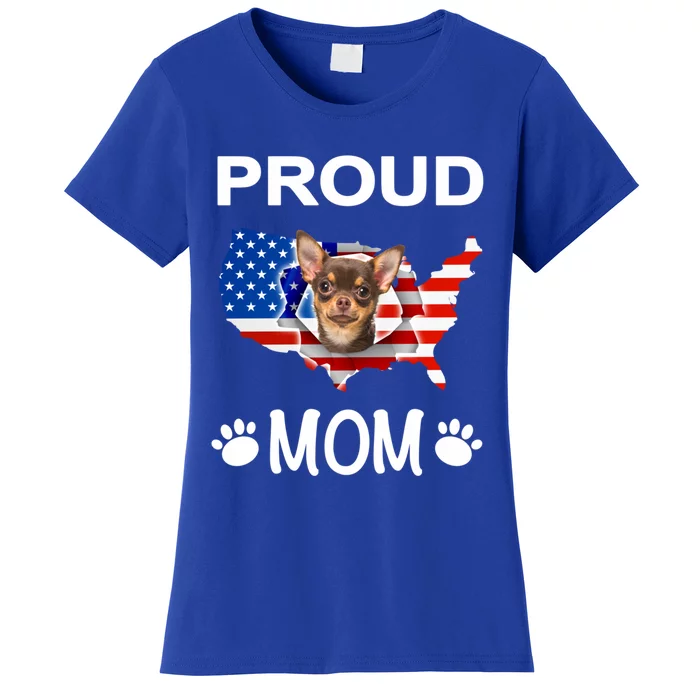 Chihuahua Chihuahua Dog Chihuahua Proud Patriot Mom Meaningful Gift Women's T-Shirt