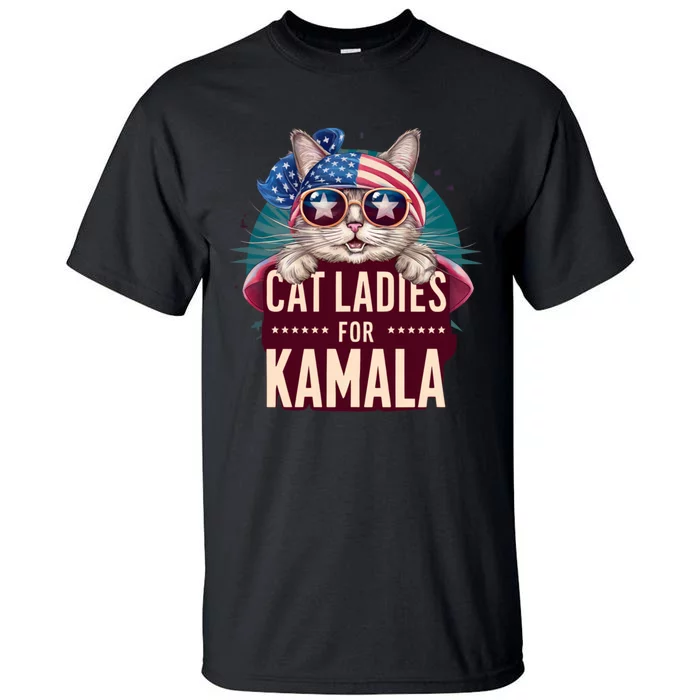 Cute Cat Design Cat Ladies For Kamala Tall T-Shirt