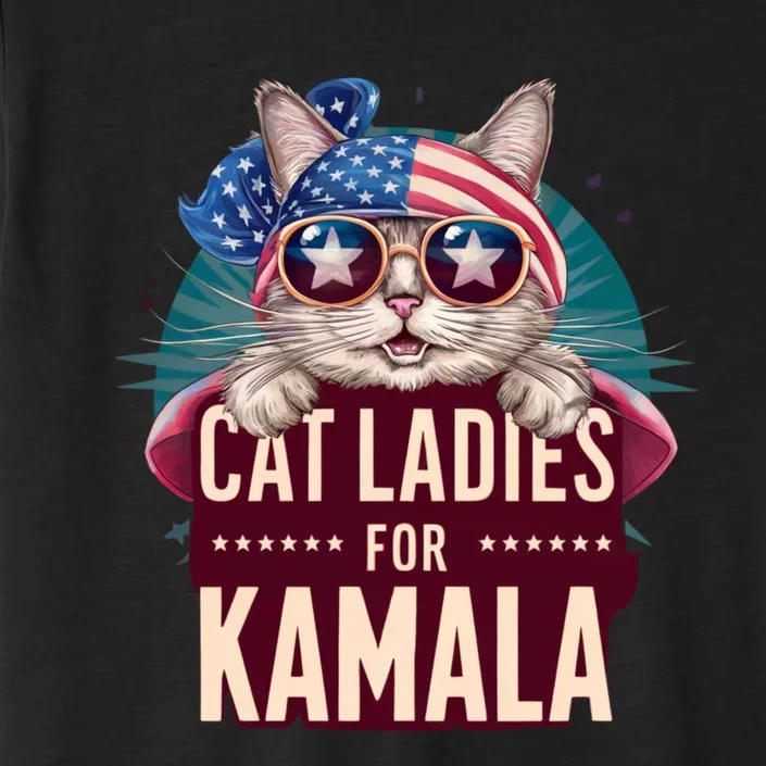 Cute Cat Design Cat Ladies For Kamala ChromaSoft Performance T-Shirt