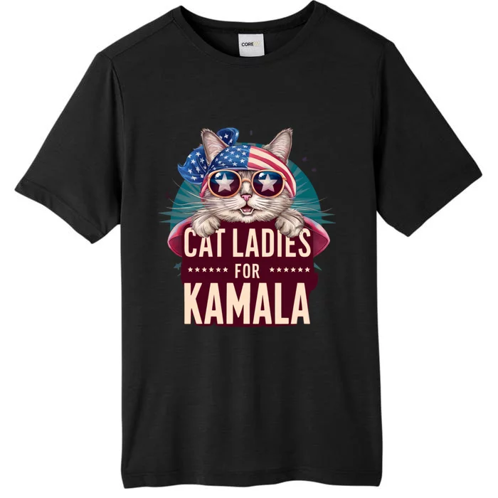 Cute Cat Design Cat Ladies For Kamala ChromaSoft Performance T-Shirt