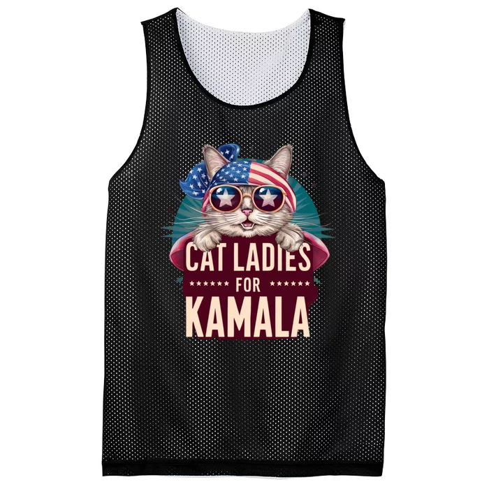 Cute Cat Design Cat Ladies For Kamala Mesh Reversible Basketball Jersey Tank