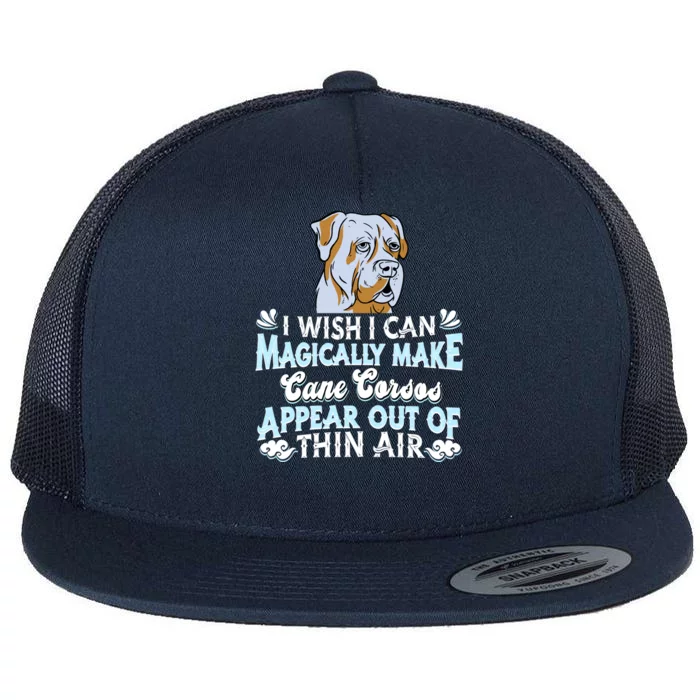 Cane Corso Dog Breed Funny Gift Pet Owner Magical Cane Corso Gift Flat Bill Trucker Hat