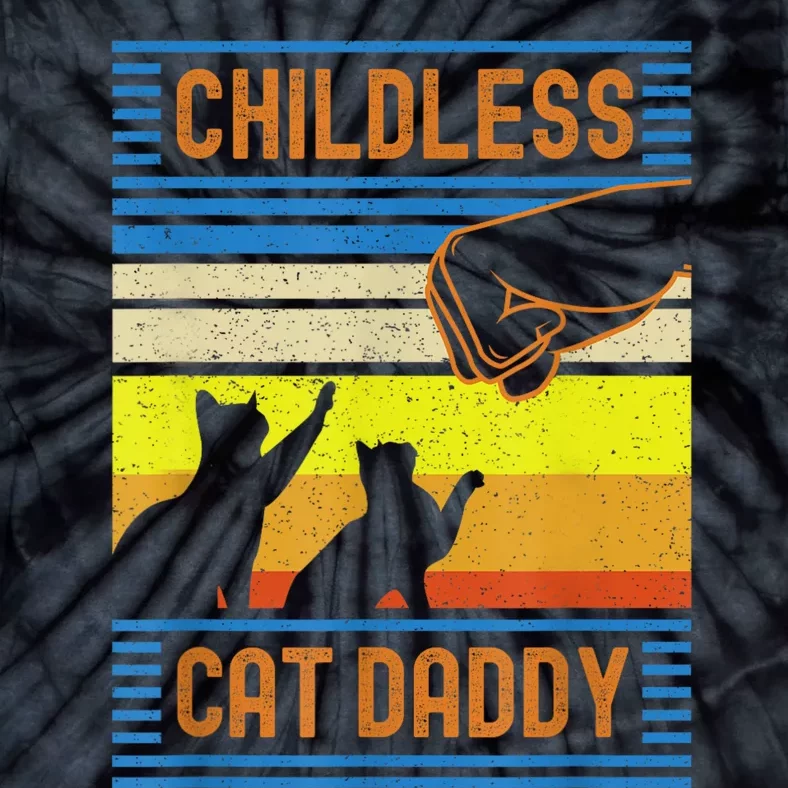 Childless Cat Daddy 2024 For President Matching Parents Tie-Dye T-Shirt