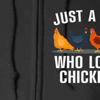 Cute Chicken Design For Farming Chicken Lover Full Zip Hoodie