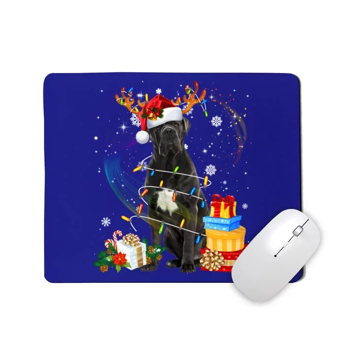 Cane Corso Dog Christmas Reindeer Santa Lights Dogs Xmas Gift Mousepad