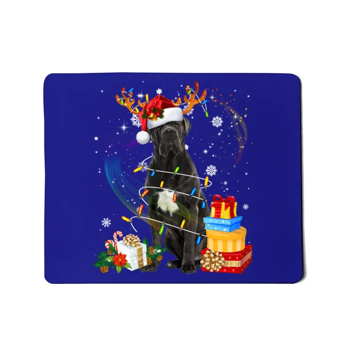 Cane Corso Dog Christmas Reindeer Santa Lights Dogs Xmas Gift Mousepad