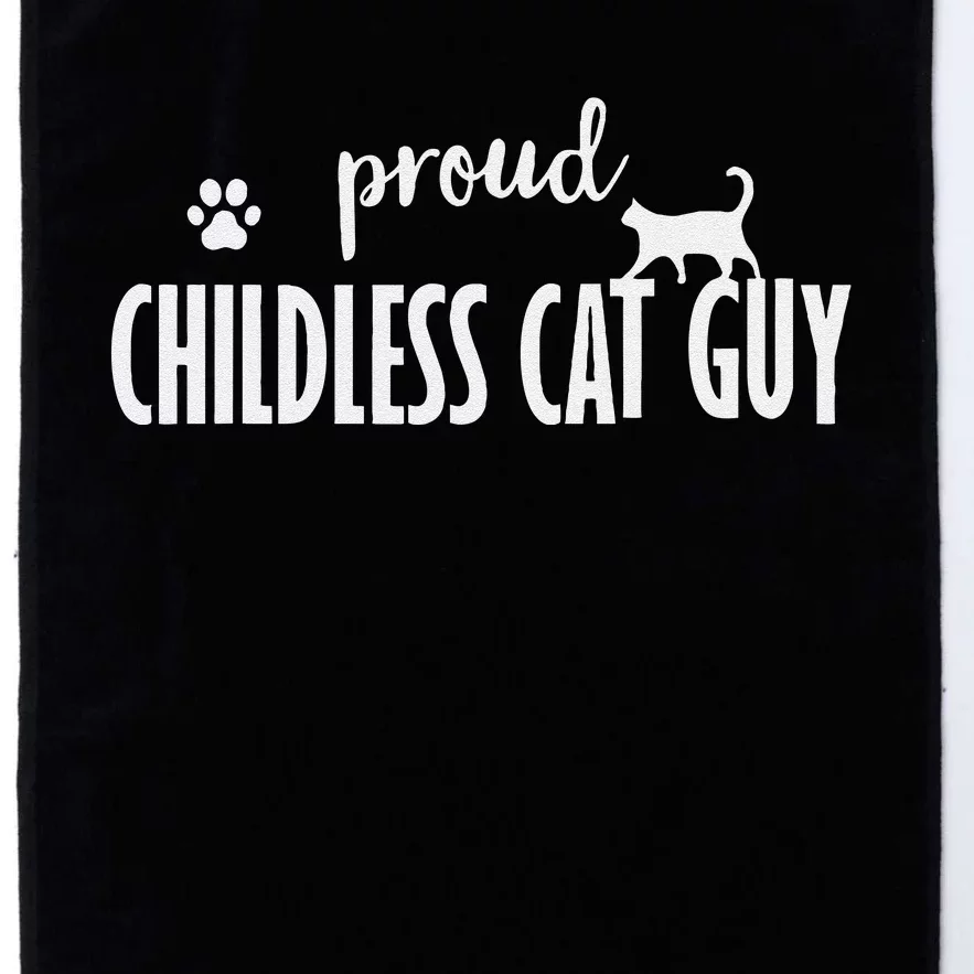 Childless Cat Dudes Scat Dad Proud Childless Cat Guy Platinum Collection Golf Towel