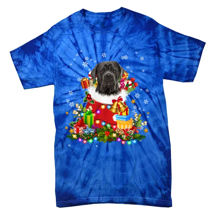 Cane Corso Dog Christmas Tree Lights Pajamas Xmas Matching Great Gift Tie-Dye T-Shirt