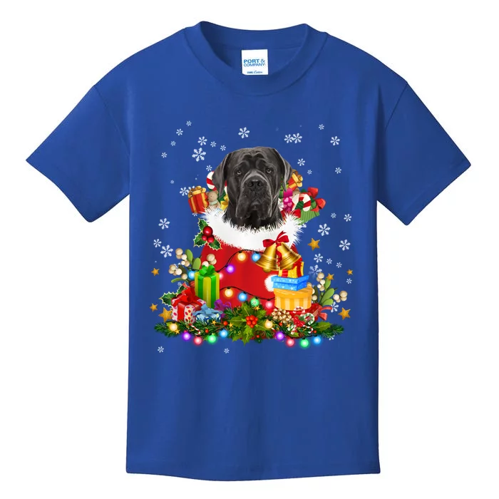 Cane Corso Dog Christmas Tree Lights Pajamas Xmas Matching Great Gift Kids T-Shirt