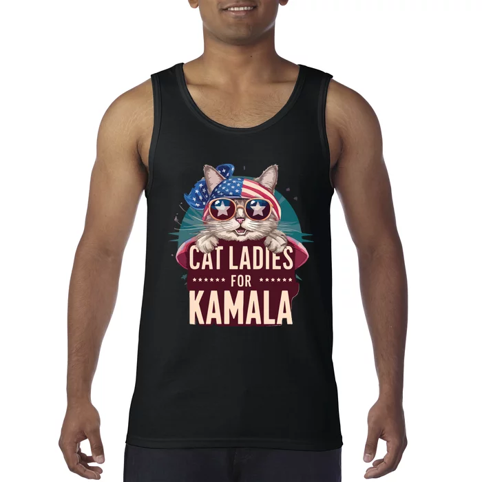 Cute Cat Design Cat Ladies For Kamala Tank Top