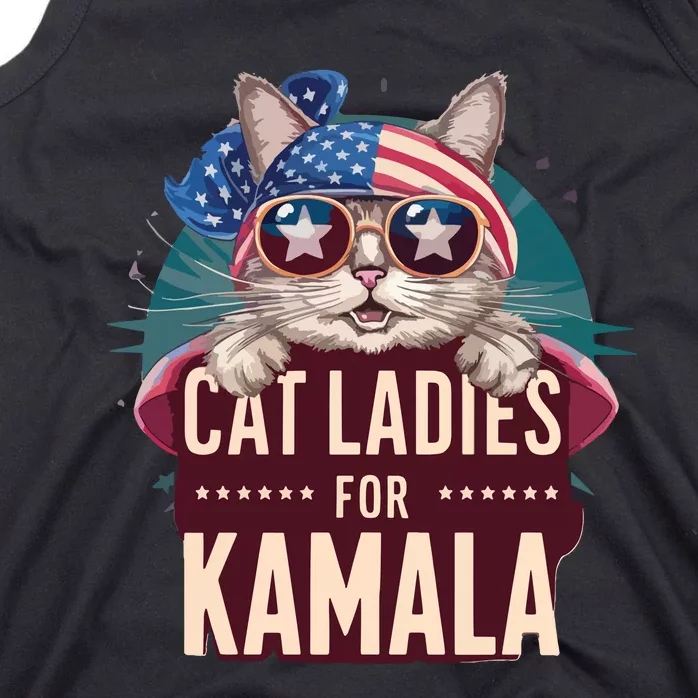 Cute Cat Design Cat Ladies For Kamala Tank Top