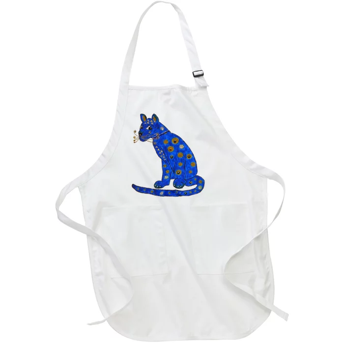 Cute Cat Dancing Band Full-Length Apron With Pocket