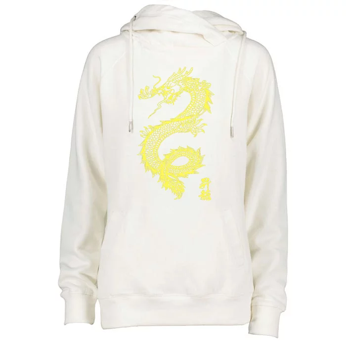 Cool Chinese Dragon Womens Funnel Neck Pullover Hood