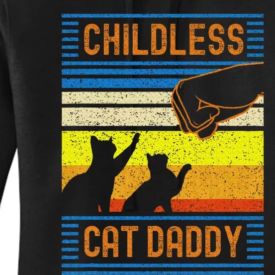 Childless Cat Daddy 2024 For President Matching Parents Women's Pullover Hoodie