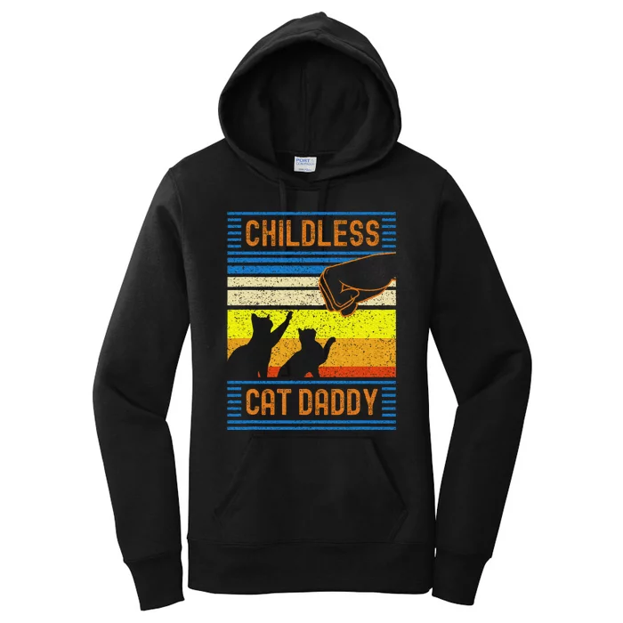 Childless Cat Daddy 2024 For President Matching Parents Women's Pullover Hoodie