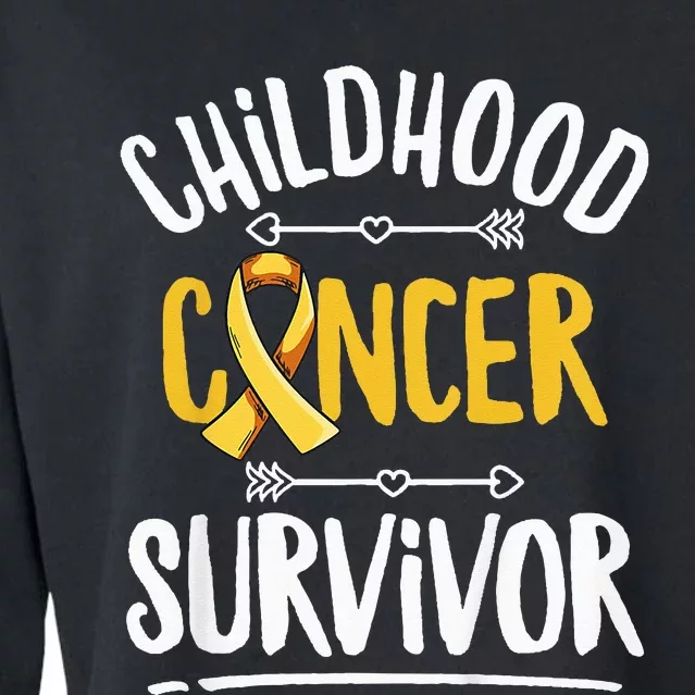 Childhood Cancer Design For A Childhood Cancer Survivor Cropped Pullover Crew