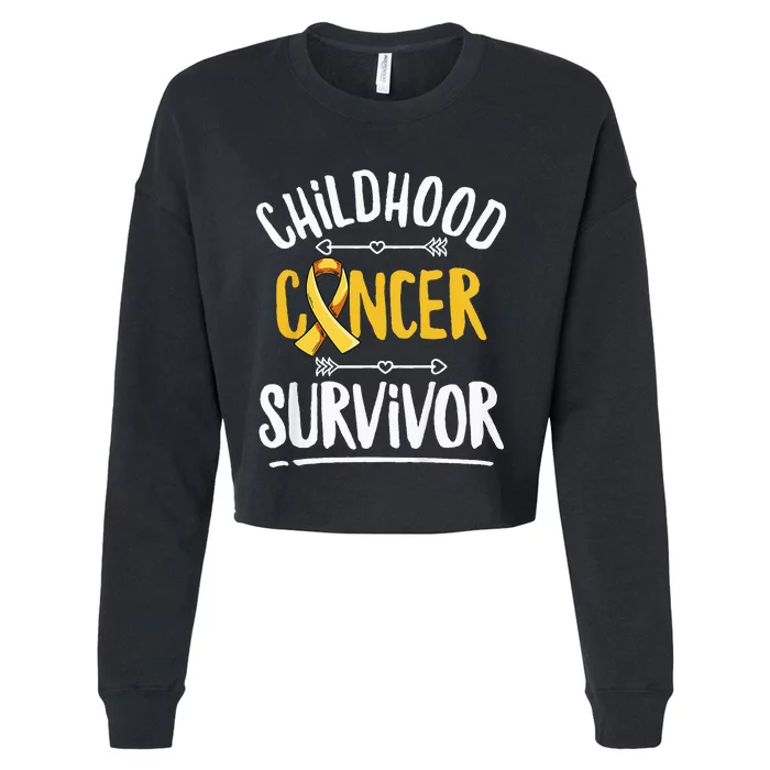 Childhood Cancer Design For A Childhood Cancer Survivor Cropped Pullover Crew