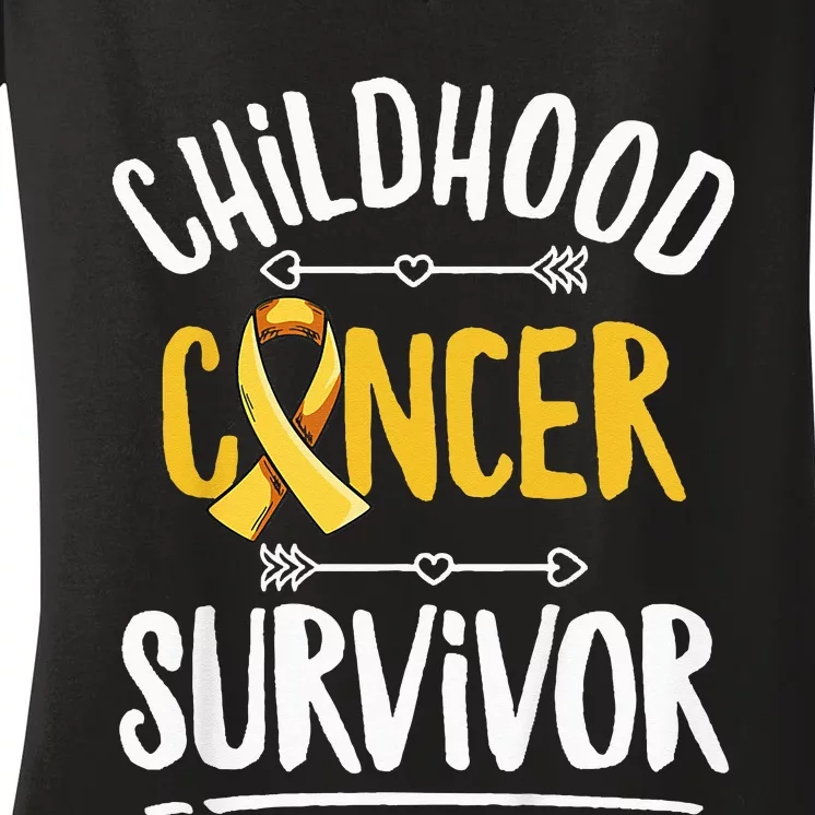 Childhood Cancer Design For A Childhood Cancer Survivor Women's V-Neck T-Shirt