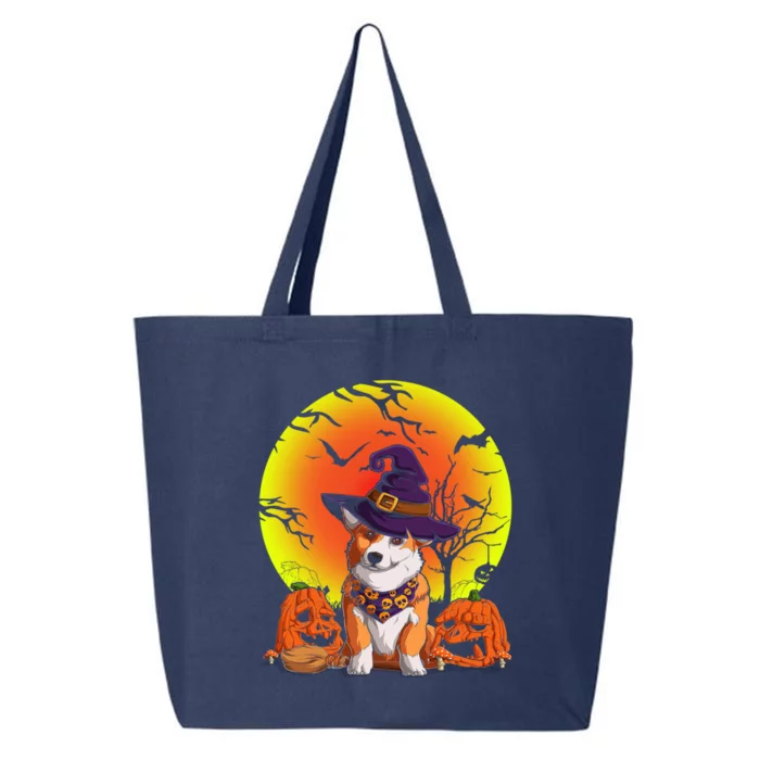 Cute Corgi Dog Witch Halloween Costume Funny Dog Lovers Great Gift 25L Jumbo Tote