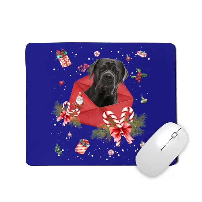 Cane Corso Dog In Christmas Card Ornat Pajama Xmas Gift Mousepad