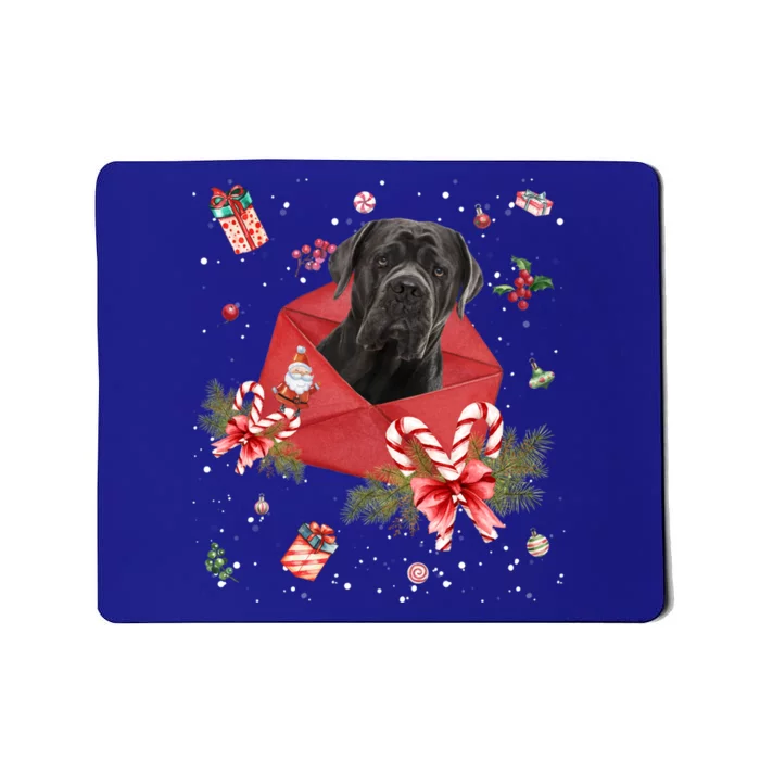 Cane Corso Dog In Christmas Card Ornat Pajama Xmas Gift Mousepad