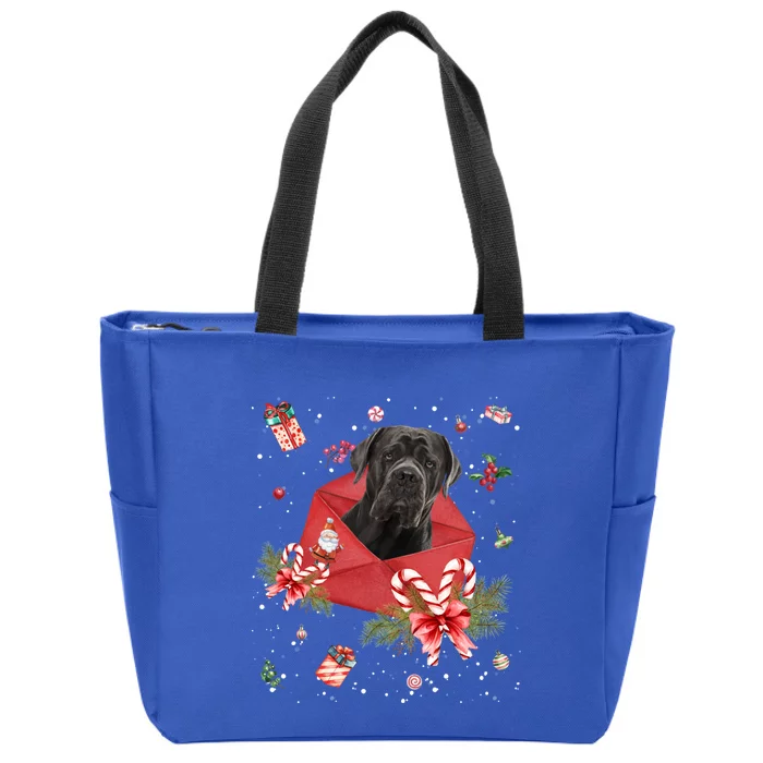 Cane Corso Dog In Christmas Card Ornat Pajama Xmas Gift Zip Tote Bag