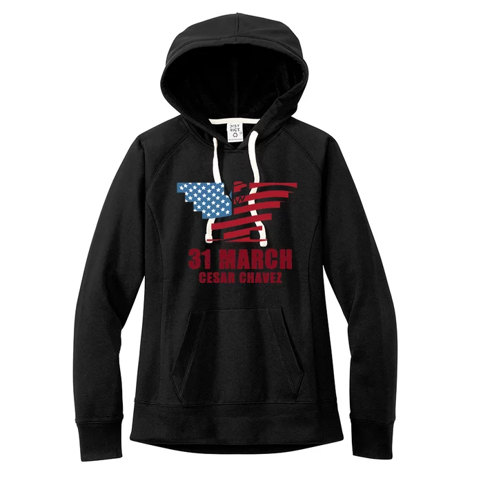 Cesar Chavez Day March 31 Si Se Puede Women's Fleece Hoodie