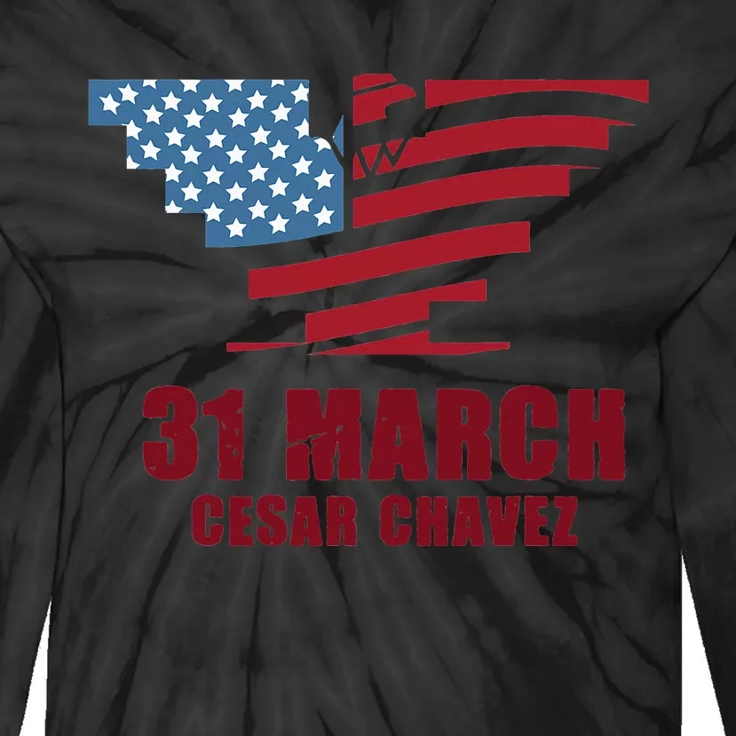 Cesar Chavez Day March 31 Si Se Puede Tie-Dye Long Sleeve Shirt