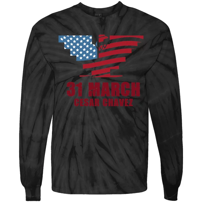 Cesar Chavez Day March 31 Si Se Puede Tie-Dye Long Sleeve Shirt