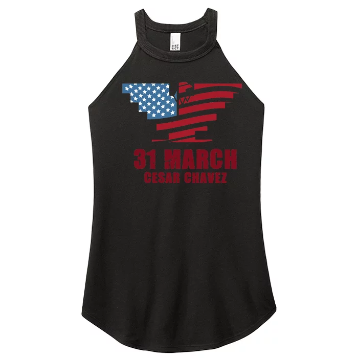 Cesar Chavez Day March 31 Si Se Puede Women’s Perfect Tri Rocker Tank