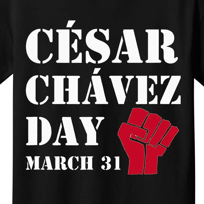 Cesar Chavez Day March 31 funny president Kids T-Shirt