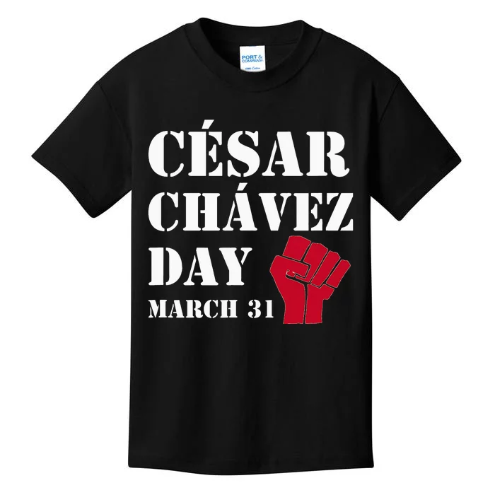 Cesar Chavez Day March 31 funny president Kids T-Shirt