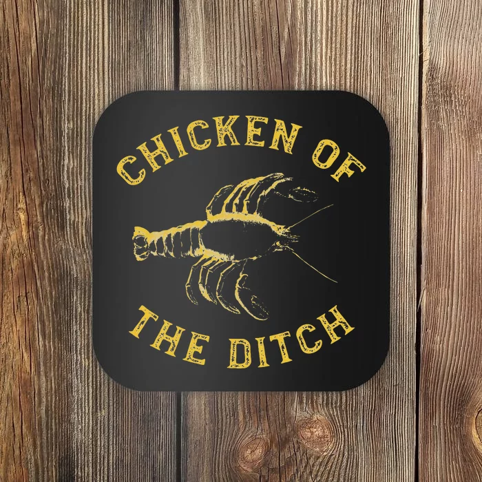 Crawfish Chicken Ditch Retro Cajun Food Gift Coaster