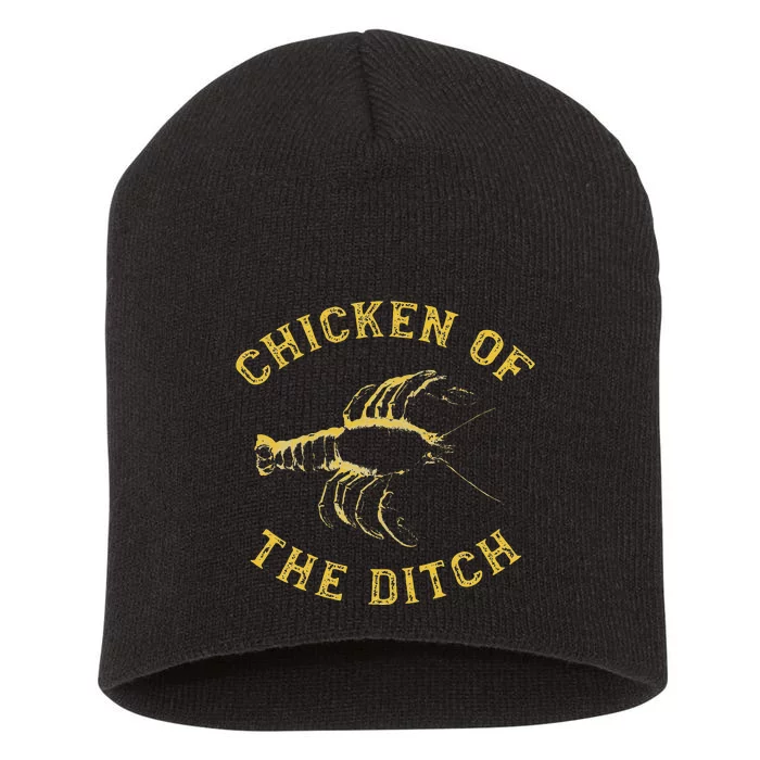 Crawfish Chicken Ditch Retro Cajun Food Gift Short Acrylic Beanie