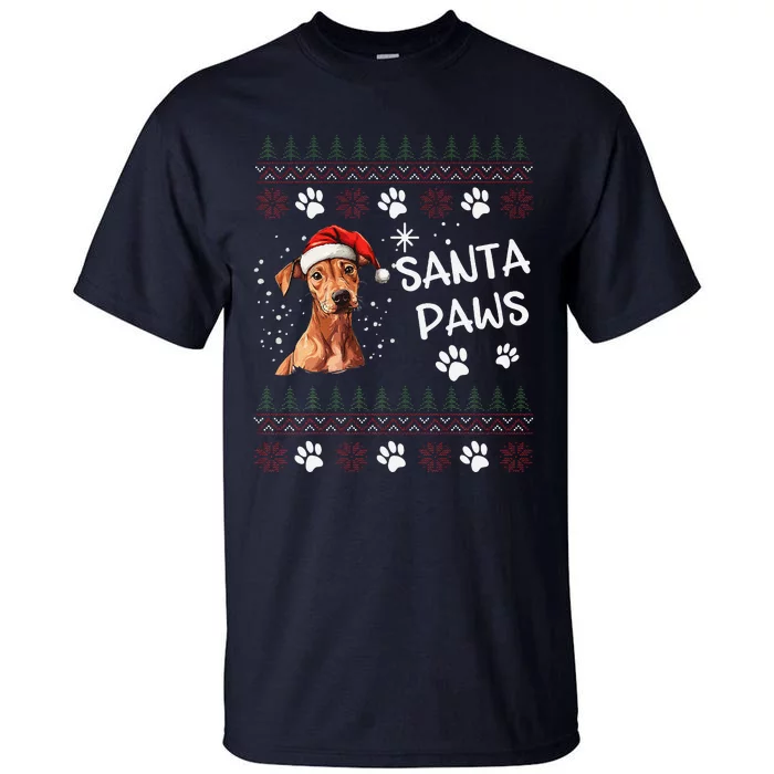 Cute Cirneco DellEtna Dog Ugly Christmas Santa Paws Tall T-Shirt