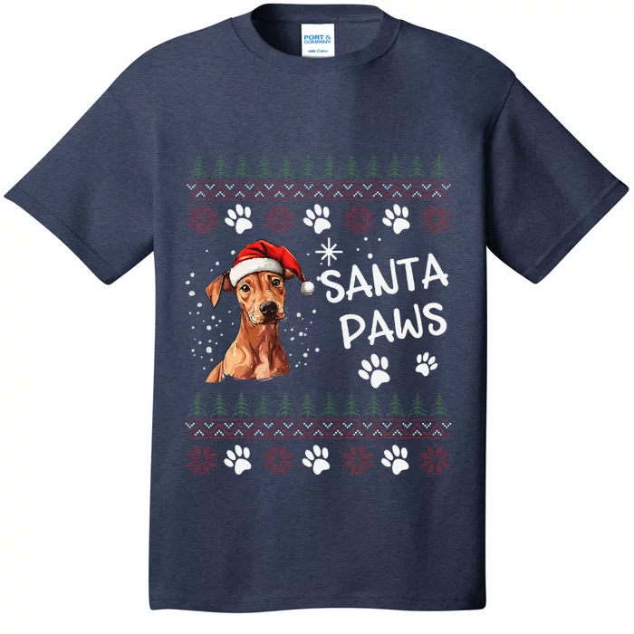 Cute Cirneco DellEtna Dog Ugly Christmas Santa Paws T-Shirt