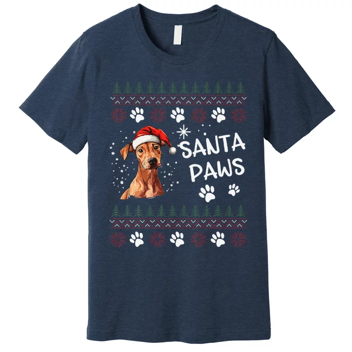 Cute Cirneco DellEtna Dog Ugly Christmas Santa Paws Premium T-Shirt