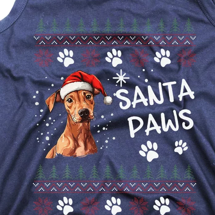 Cute Cirneco DellEtna Dog Ugly Christmas Santa Paws Tank Top