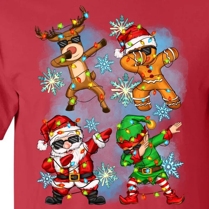 Cool Cute Dabbing Elf Santa Reindeer Gingerbread Tall T-Shirt