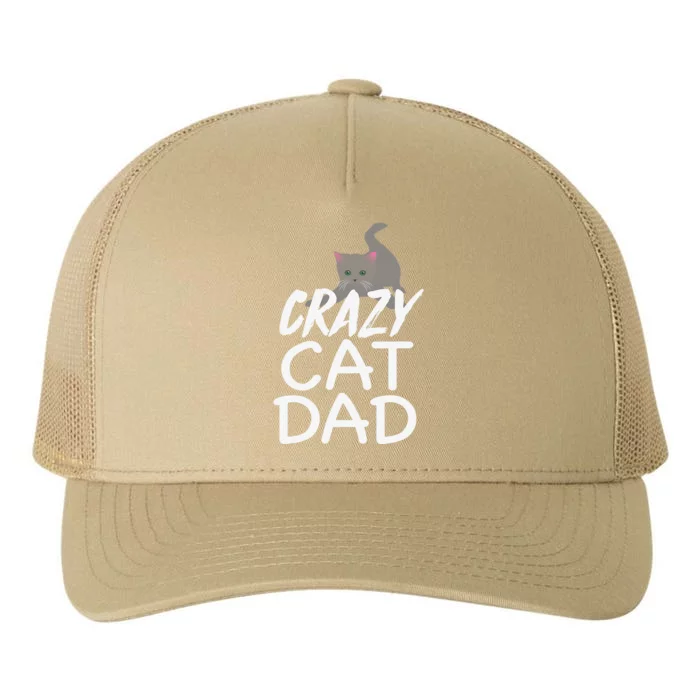 Crazy Cat Dad Funny Fathers Day Kitten Dads Tee Yupoong Adult 5-Panel Trucker Hat