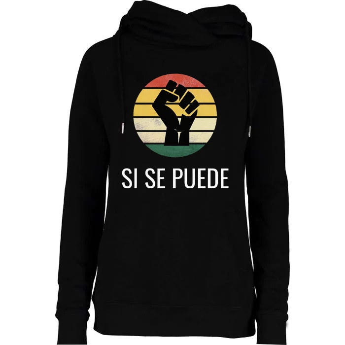 Cesar Chavez Day Si Se Puede March Holiday Mexico Womens Funnel Neck Pullover Hood